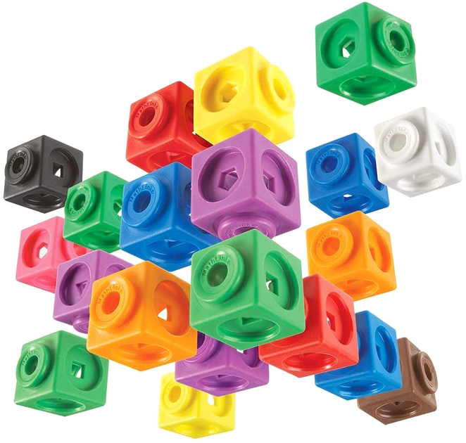 Конструктор Learning Resources MathLink Cubes Big Builders LER9291 200 деталей (0765023092912) - зображення 2