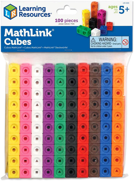 Конструктор Learning Resources MathLink Cubes Big Builders LER4285 100 деталей (0765023042856) - зображення 1