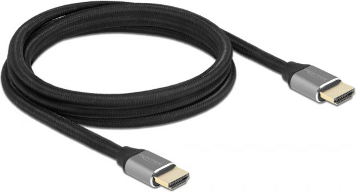 Надшвидкий кабель Delock HDMI-Кабель 48 Gbps 8K 60Гц Gray 2 м (4043619839964) - зображення 2