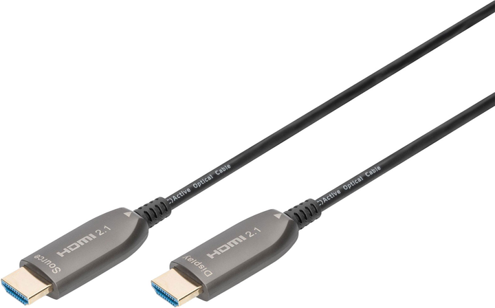 Гібридний з'єднувальний кабель Digitus HDMI 2.1 Ultra High Speed 8K 60Гц UHD Black 10 м (4016032467038) - зображення 1