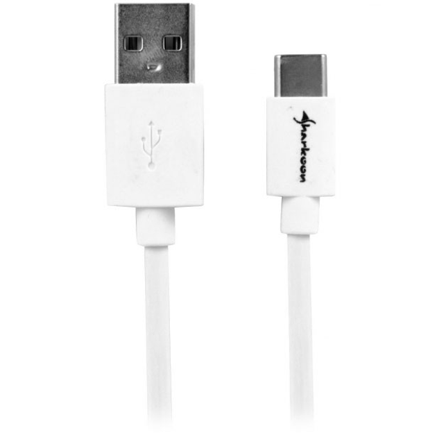 Кабель Sharkoon USB 2.0 USB-A - USB-C White 2 м (4044951021673) - зображення 1