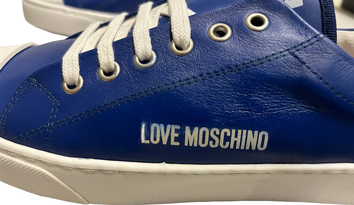 Trampki damskie skorzane Love Moschino JA15473G0EIE-0705 40 Granatowe (8054400663909) (955555901017945) - Outlet - obraz 6