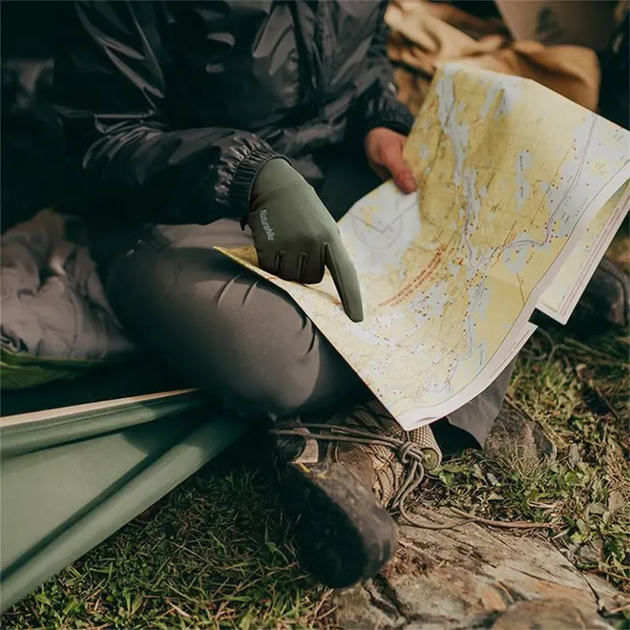 Перчатки трикотажные с хватом Naturehike NH20FS032, размер XL, серые - изображение 4