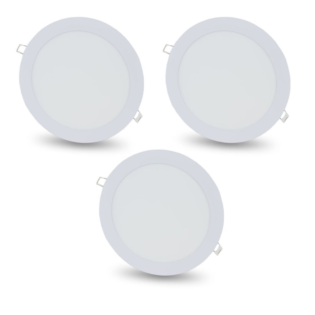 Комплект из 3-х светильников светодиодных LIGHTWELL LW-R-RCD-18 18 W круг встроенный - изображение 1