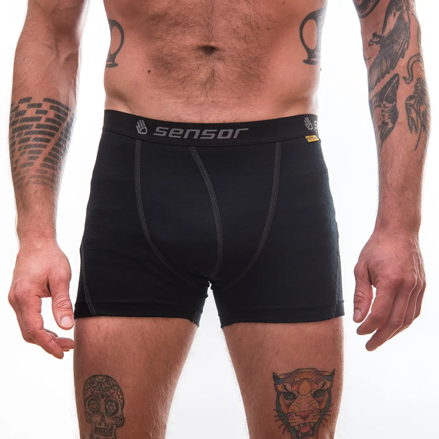 Термотрусы мужские Sensor Merino Active black (SM21MA-black-XXXL) - изображение 2