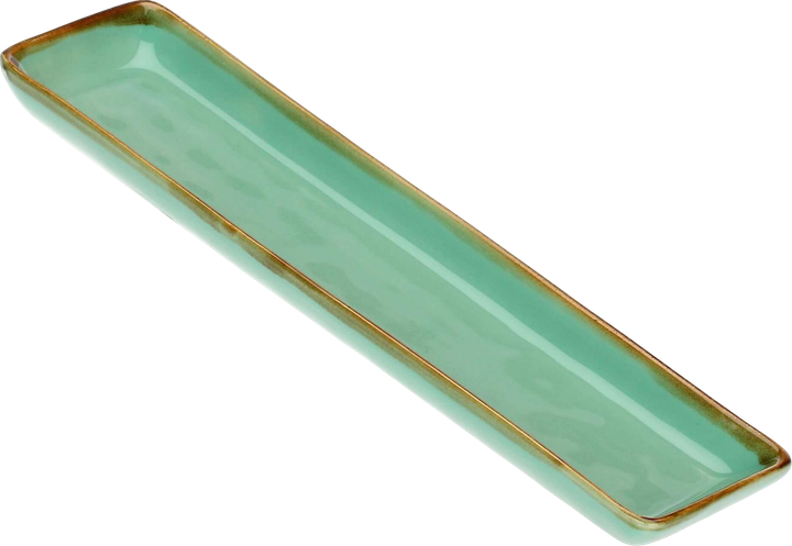 Набор сервировочных тарелок Rose&Tulipani Concerto Verde Acqua прямоугольных 32 х 8 см 4 шт (8021918041772) - изображение 3