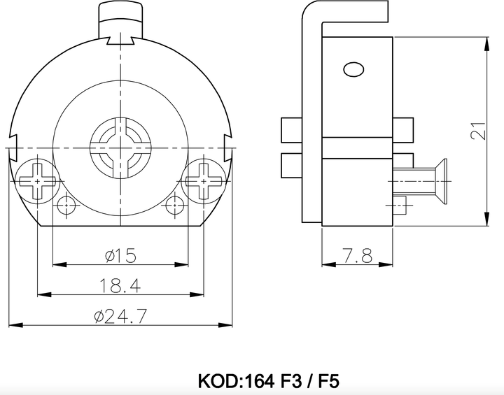 Цилиндр KALE F5 с крестообразными ключами Латунь (164F0000004) - изображение 4