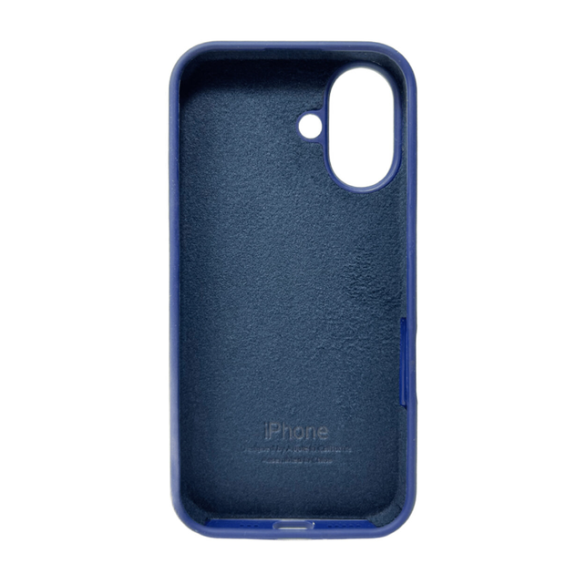 Защитный чехол-накладка Silicone Full Case AA Open Cam для Apple iPhone 16 Navy Blue (FullOpeAAi16-39) - изображение 2