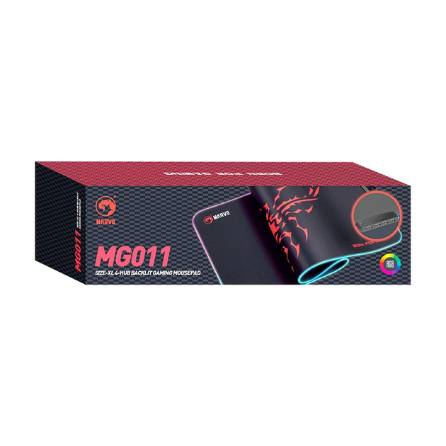 Килимок для миші MARVO MG011 RGB Gaming Mouse Pad 80х30см Чорний - зображення 9
