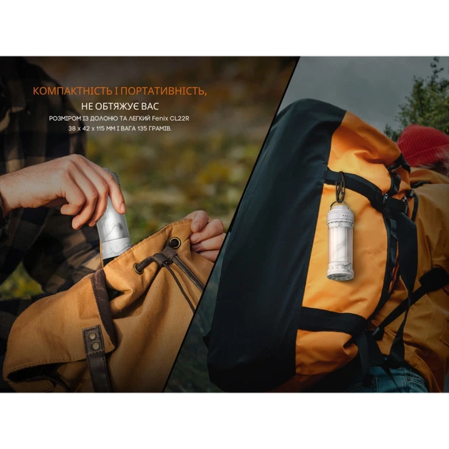 Фонарь кемпинговый Fenix CL22R серый - изображение 4