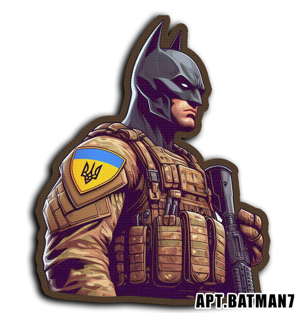 Військовий шеврон Shevron.patch Бетмен зі зброєю на липучці (BATMAN7) - зображення 2