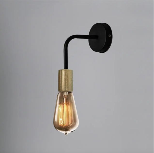 Бра в стиле лофт с бронзовым патроном MSK Electric Asket NL 1440 BK+BN - изображение 2