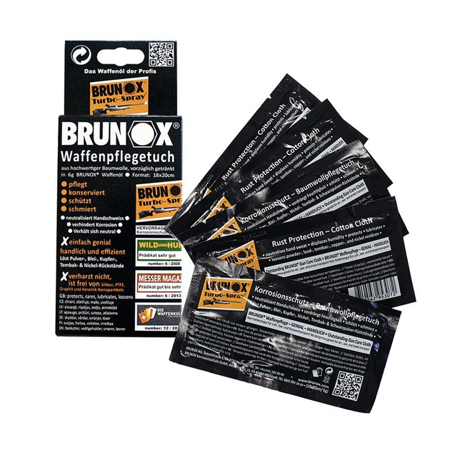 Серветки Brunox Gun Care для догляду за зброєю, 5шт в коробці - зображення 1