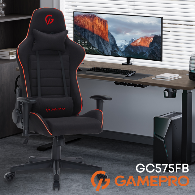 Игровое кресло GamePro GC575FB Size L Fabric Black&Red (GC575FB) - изображение 11
