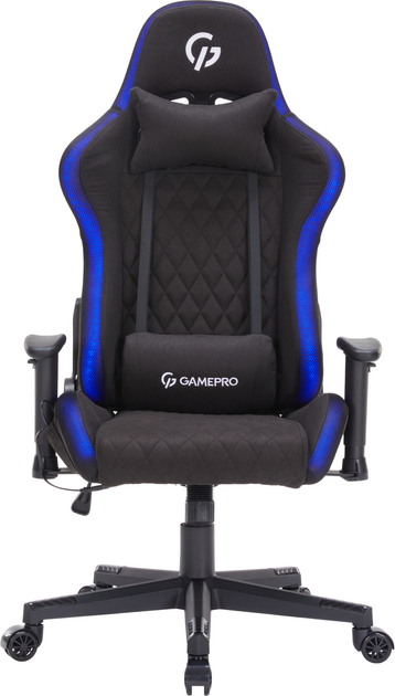 Игровое кресло GamePro GC700FB RGB Size L Fabric Black (GC700FB) - изображение 4