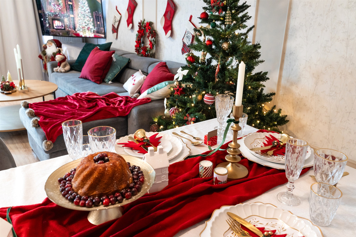 Kieszonki Home Styling Collection Choinki świąteczne na sztućce 4 szt Czerwone (5902973424010) - obraz 9