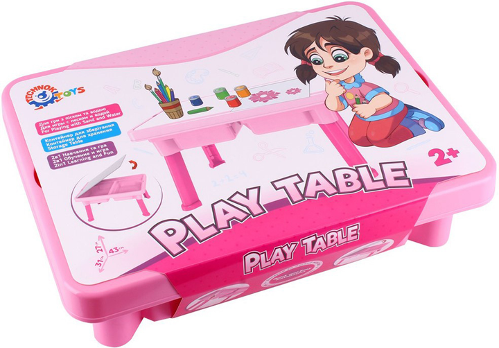 Ігровий столик Technok Toys Play Table Рожевий (4823037607853) - зображення 1