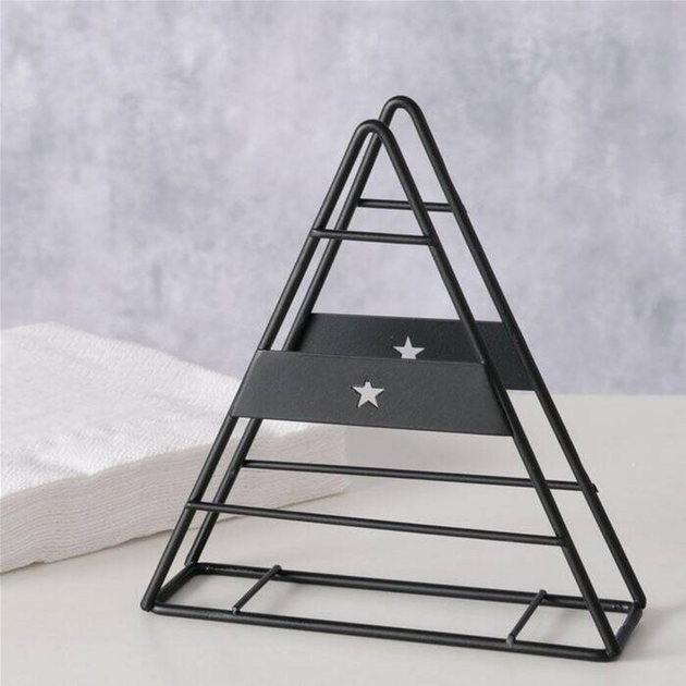 Serwetnik Boltze Home Kaya świąteczny metalowy w kształcie choinki wysokość 15 cm (4066076419258) - obraz 3