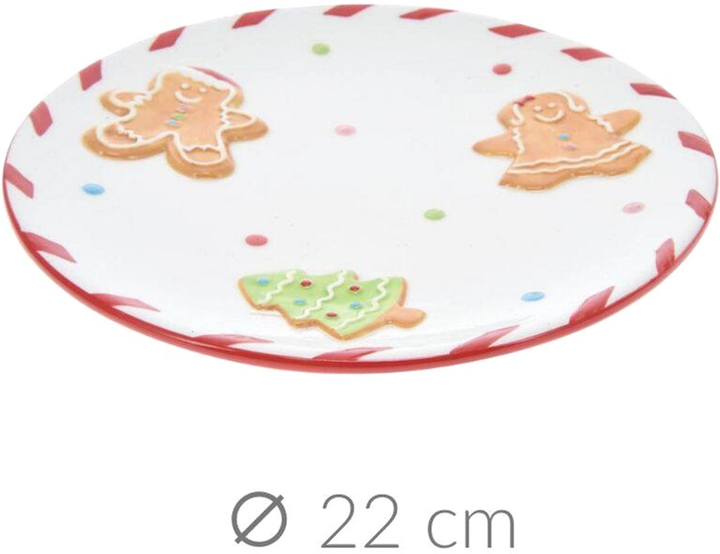 Тарілка Home Styling Collection Gingerbread святкова Ø 20 см (8720573819787) - зображення 2