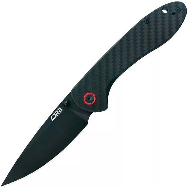 Ніж CJRB Feldspar Black Blade, AR-RPM9 Steel, CF, чорний - зображення 1