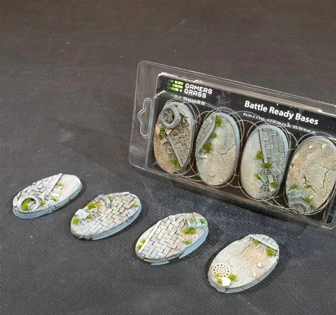 Podstawka pod figurki Gamers Grass Bases Oval Urban Warfare 60 mm 4 szt (738956789402) - obraz 1