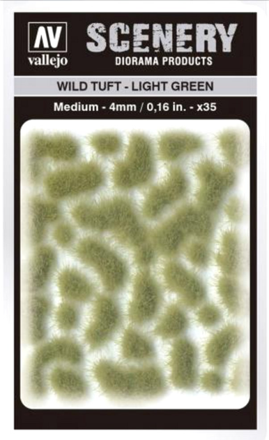 Trawa do dekoru Vallejo SC407 Scenery Wild Tuft Light Green 4 mm x 35 (8429551986052) - obraz 1