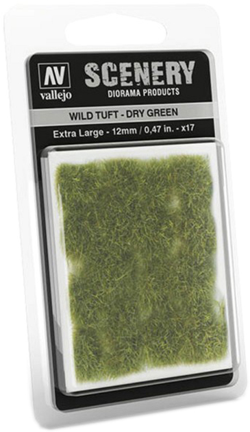 Trawa do dekoru Vallejo SC424 Scenery Wild Tuft Dry Green 12 mm x 17 (8429551986229) - obraz 1