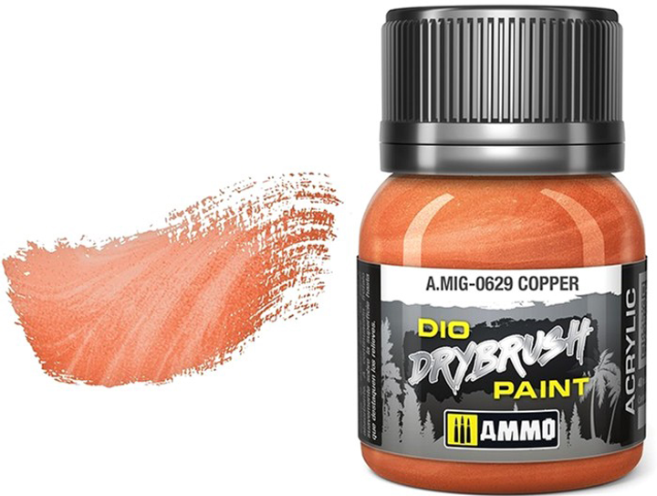 Farba Ammo DIO Drybrush 40 ml Miedziana (8432074006299) - obraz 1