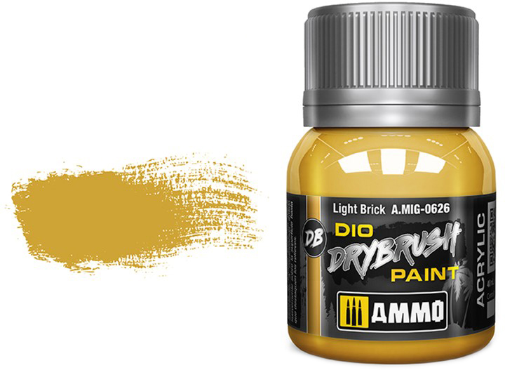 Farba Ammo DIO Drybrush 40 ml Jasna cegła (8432074006268) - obraz 1