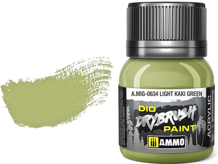 Фарба Ammo DIO Drybrush 40 мл Світло-кактусова Зелена (8432074006343) - зображення 1