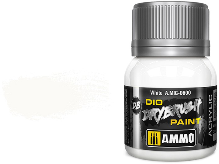 Фарба Ammo DIO Drybrush 40 мл Біла (8432074006008) - зображення 1