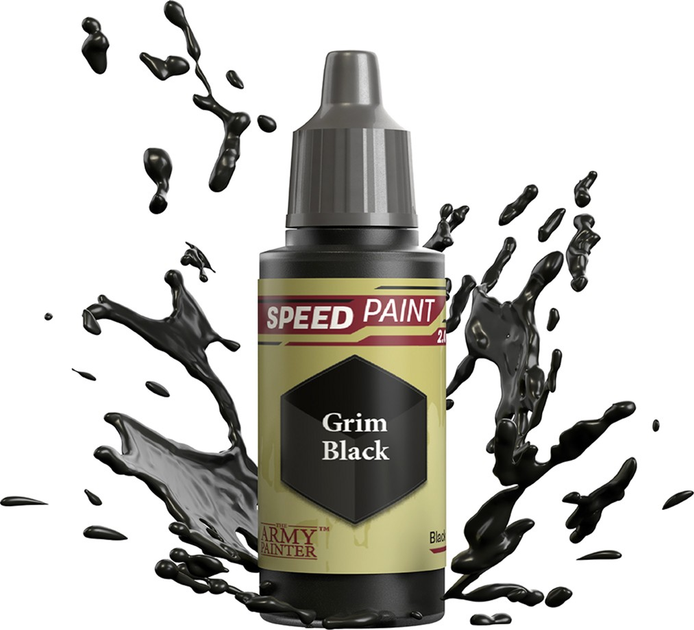 Farba The Army Painter Speedpaint 2.0 Grim Black 18 ml (5713799200180) - obraz 1