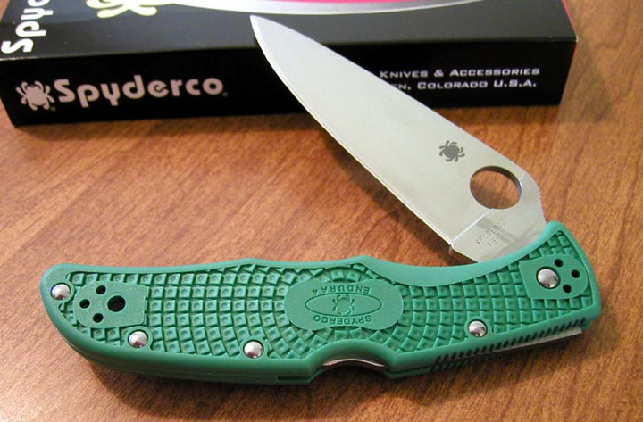 Ніж складний Spyderco Endura 4 Flat Ground зелений (C10FPGR) - изображение 2