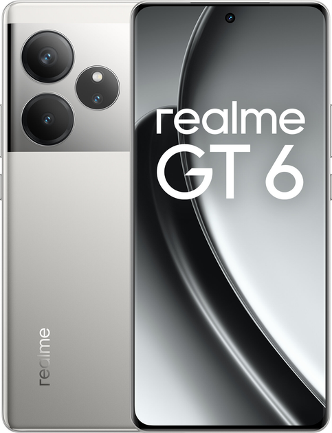 Smartfon Realme GT 6 5G 12/256GB Fluid Silver (6941764433922) - obraz 1