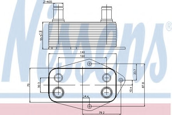 Масл.рад. BMW 3 E46(98-)318d(+)[OE 11422247015] Nissens (90675) - зображення 1