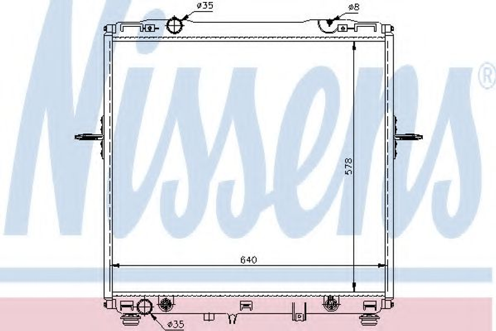 Радіатор KIA SORENTO(02-)3.5 i V6 24V[OE 25310-3E250] Nissens (66659) - зображення 1