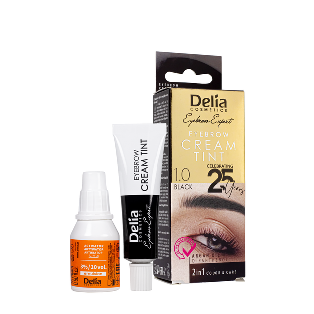 Краска для бровей и ресниц на основе хны Delia cosmetics Color Cream 3.0 Темно-коричневая - Фото 1 Краска для бровей и ресниц на основе хны Delia cosmetics Color Cream 3.0 Темно-коричневая - изображение 1