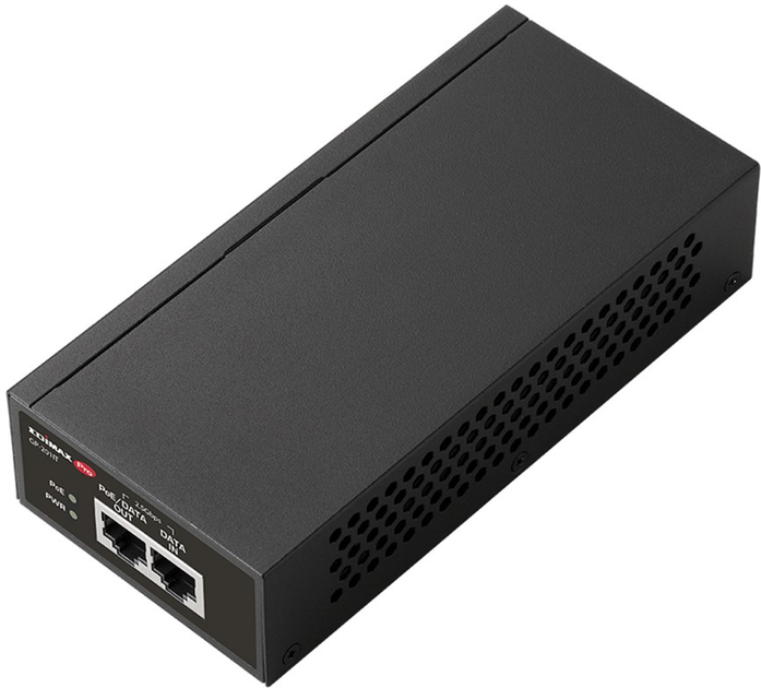 Injektor PoE Edimax GP-201IT IEEE 802.3at 2.5 Gigabit PoE+ Black - obraz 2