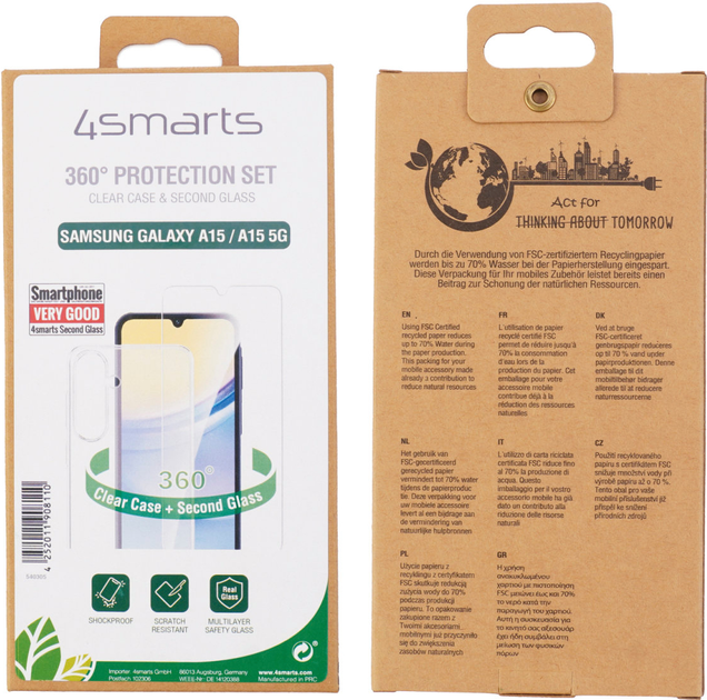 Набір для захисту 4smarts для Samsung Galaxy A15 / A15 5G (4252011908110) - зображення 3