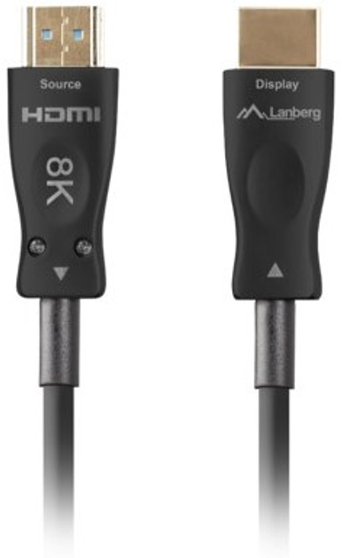 Kabel Lanberg HDMI to HDMI 2.1 AOC 10 m Black (CA-HDMI-30FB-0100-BK) - obraz 2