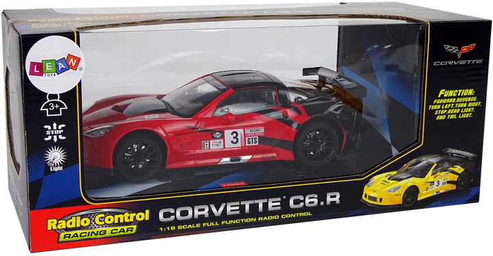 Samochód sportowy zdalnie sterowany Leantoys Corvette C6.R 1:18 (5904204756631) - obraz 1