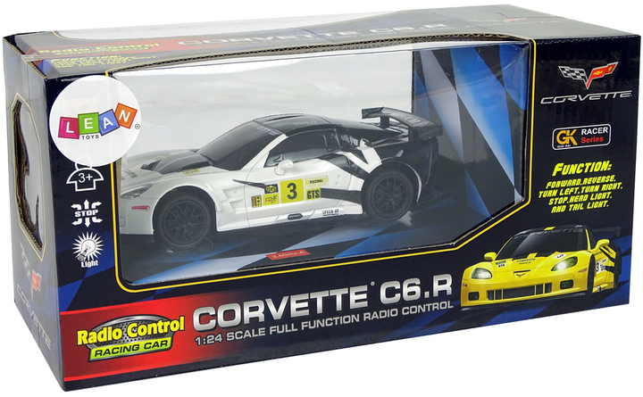 Samochód sportowy zdalnie sterowany Leantoys Corvette C6.R 1:24 (5904204756723) - obraz 1