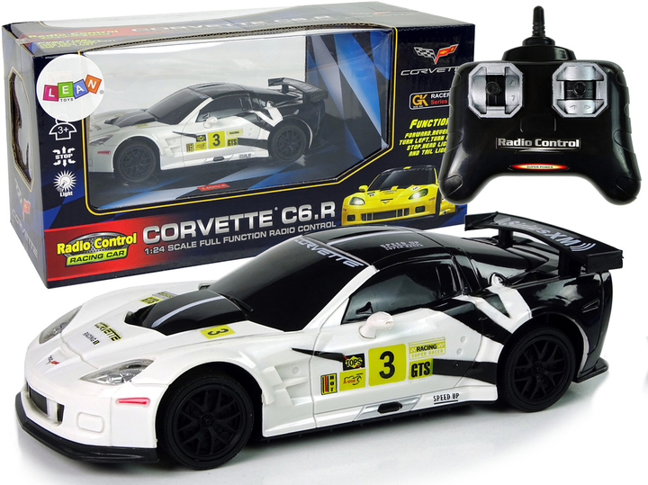 Samochód sportowy zdalnie sterowany Leantoys Corvette C6.R 1:24 (5904204756723) - obraz 2