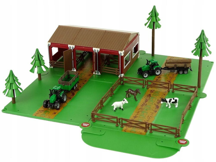 Farma z akcesoriami LEAN Toys Barn Animal Homestead Farm Dwa traktory (5904204758109) - obraz 3