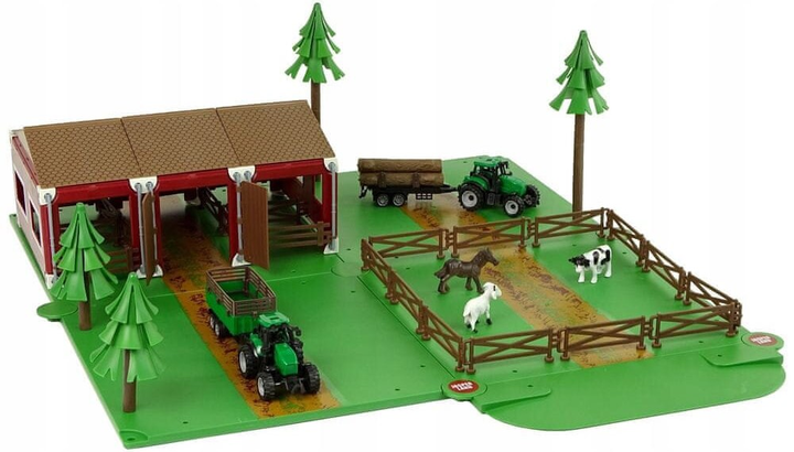 Farma z akcesoriami LEAN Toys Barn Animal Homestead Farm Dwa traktory (5904204758109) - obraz 5
