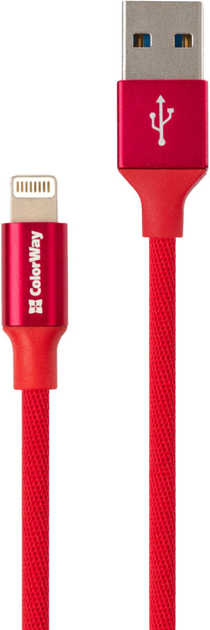 Kabel ColorWay USB-Lightning 1 m Czerwony (4823094912990) - obraz 2