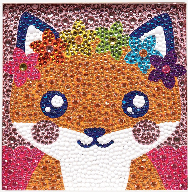 Zestaw do haftu diamentowego Ooly DIY Razzle Dazzle Gem Art Kit Friendly Fox 18 x 18 cm (0810078033592) - obraz 2