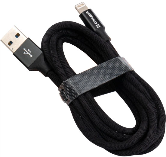 Kabel ColorWay USB-Lightning 1m Czarny (4823094913027) - obraz 4