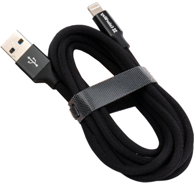 Кабель ColorWay USB-Lightning 1m Black (4823094913027) - зображення 4