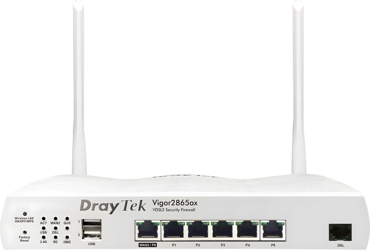 Router DrayTek Vigor 2865ax Annex B White (v2865ax-B-DE-AT-CH) - obraz 1